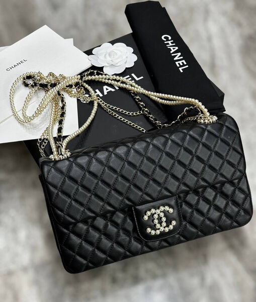 Сумка Chanel женский кожа черный 127546-6