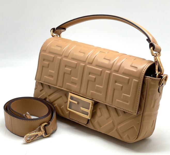 Сумка Fendi Baguette женский кожа бежевый 98553