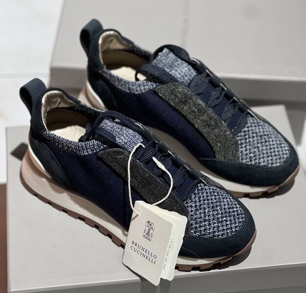 Кроссовки Brunello Cucinelli женский текстиль синий 152742