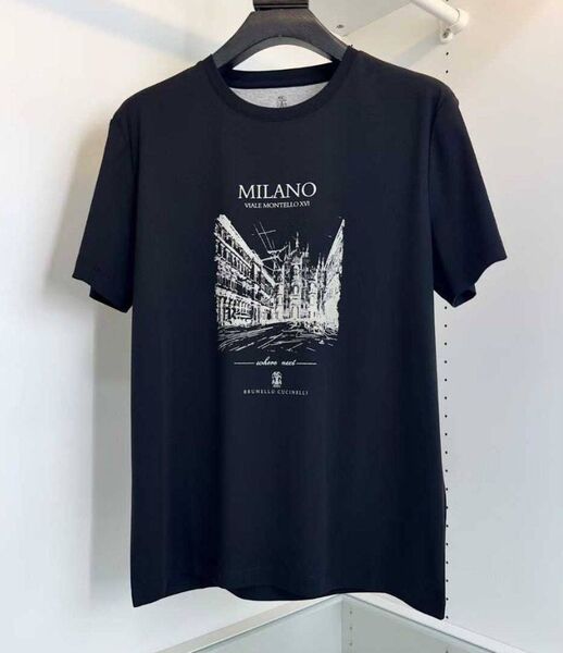 Мужская футболка Brunello Cucinelli мужской черный 180528