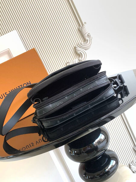 Мужская сумка мессенджер Louis Vuitton мужской кожа черный 200796-8