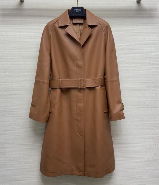 Плащ Prada женский кожа 125626