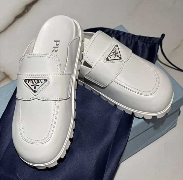 Мюли Prada женский кожа белый 55084