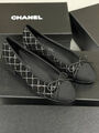 Балетки Chanel женский замша черный 182842-1