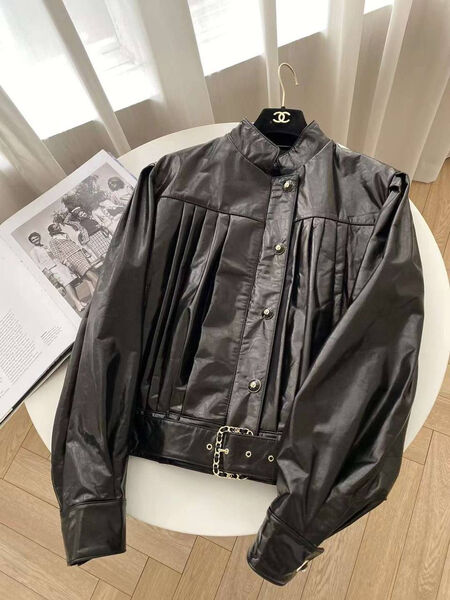 Куртка Chanel женский кожа черный 157404-3