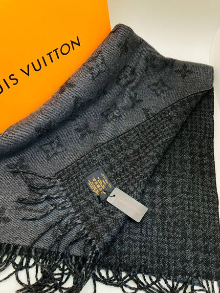 Шарф Louis Vuitton женский кашемир графитовый 164285