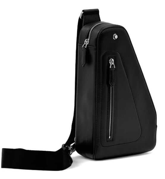 Мужская сумка слинг Montblanc мужской кожа черный 200798