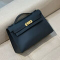Сумка Hermèskelly 20 Pochette женский кожа черный 137663-2