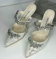 Туфли Manolo Blahnik женский болотный 80837-1