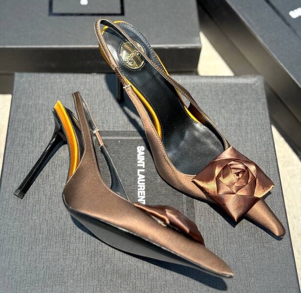 Туфли Saint Laurent женский сатин 191544