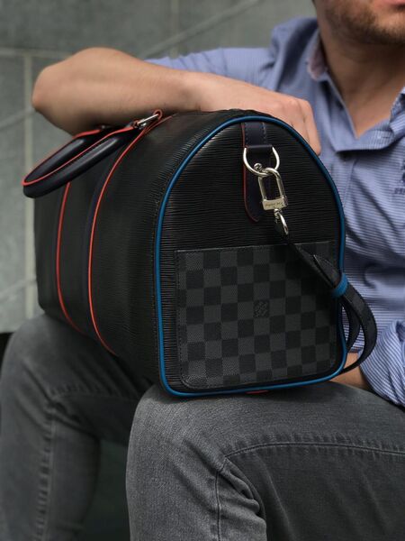 Дорожная сумка Louis Vuitton мужской канва черный 19178-6