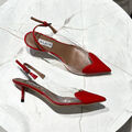 Туфли Alaïa женский кожа бордовый 139977-4