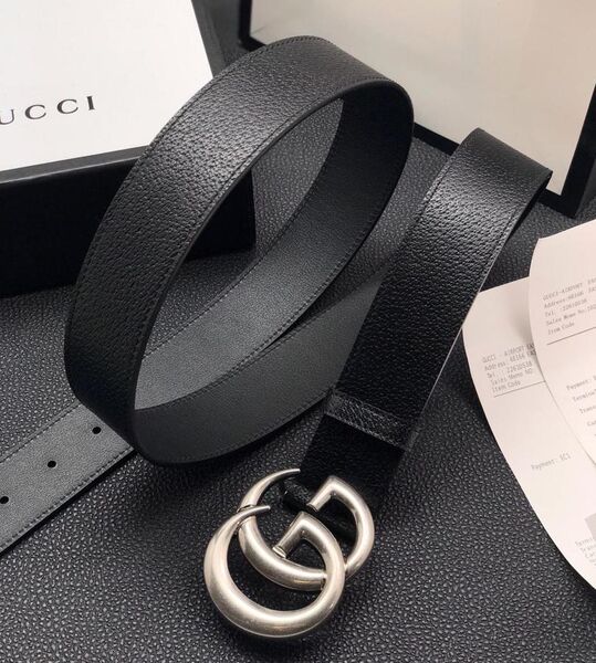 Мужской ремень Gucci мужской кожа черный 52341