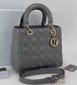 Сумка Christian Dior Lady женский кожа графитовый 187789-1