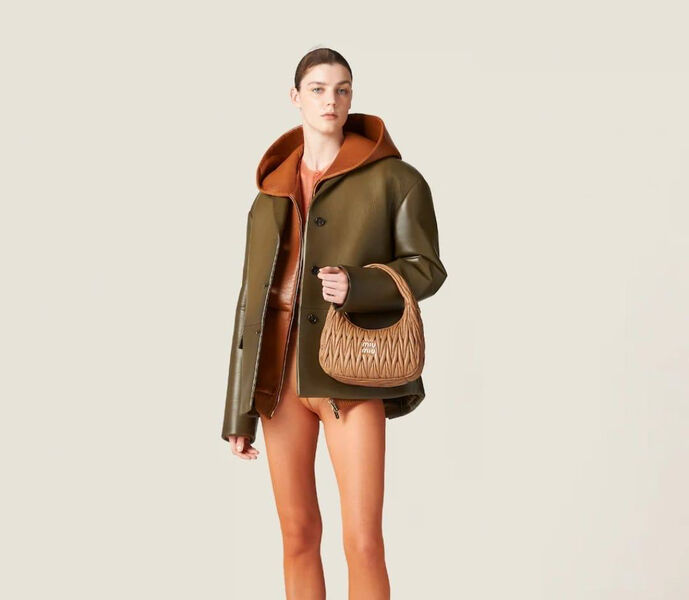 Куртка Miu Miu женский кожа болотный 137825-5