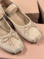 Балетки Miu Miu женский замша бежевый 182908-3