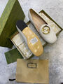 Лоферы Gucci женский кожа белый 110914-3