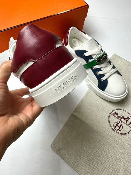 Кеды Hermès женский кожа белый 121448-2