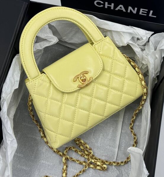 Сумка Chanel женский кожа горчичный 192637