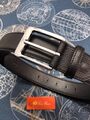 Мужской ремень Loro Piana мужской кожа черный 52645-2