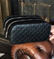 Мужской несессер косметичка Gucci мужской кожа черный 55292-1