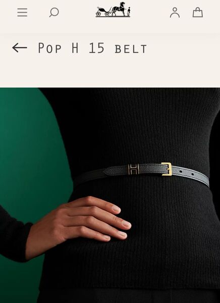Женский ремень Hermès женский кожа черный 21715-4