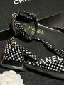 Балетки Chanel женский кожа черный 147782-4