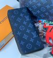 Портмоне мужской Louis Vuitton мужской кожа синий 61955