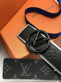 Мужской ремень Louis Vuitton мужской кожа черный 100979-4