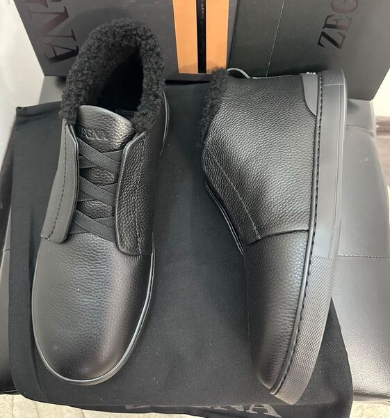 Мужские ботинки Zegna мужской кожа черный 168229