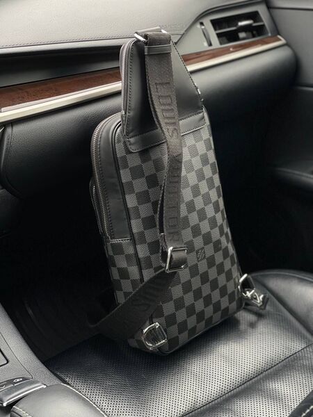 Мужская сумка слинг Louis Vuitton мужской кожа черный 96812-5