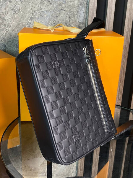 Мужская сумка мессенджер Louis Vuitton мужской кожа черный 129945-2