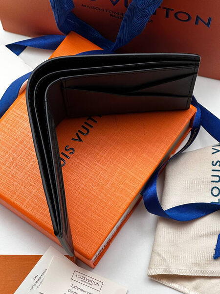 Мужской портмоне Louis Vuitton мужской кожа черный 173925-6