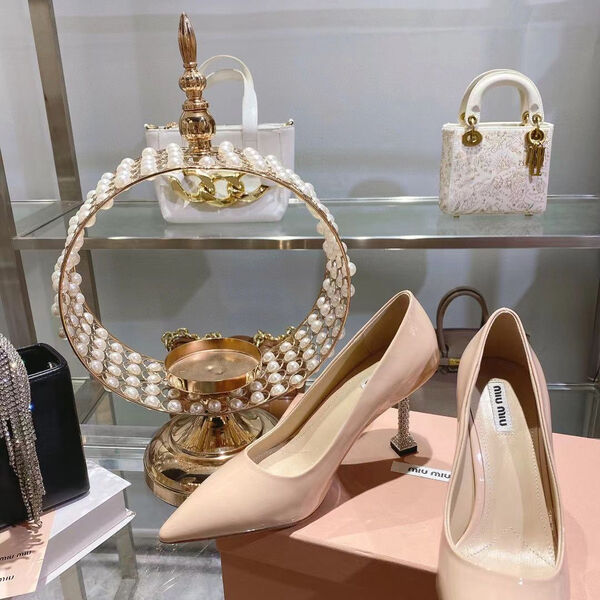 Туфли Miu Miu женский кожа бежевый 106927-3