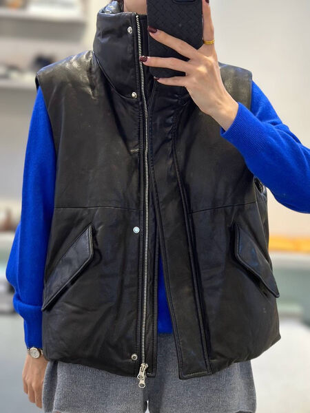 Жилет Maison Margiela женский кожа черный 132242