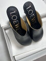 Мюли шлепки Loewe женский кожа черный 149576-5
