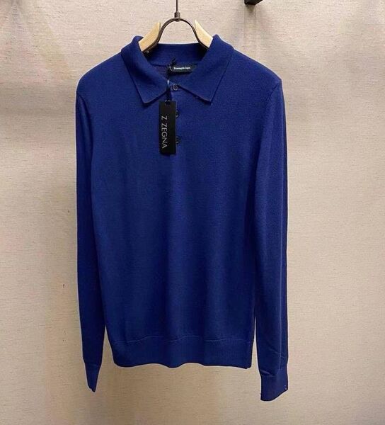 Мужское поло Zegna мужской синий 132801