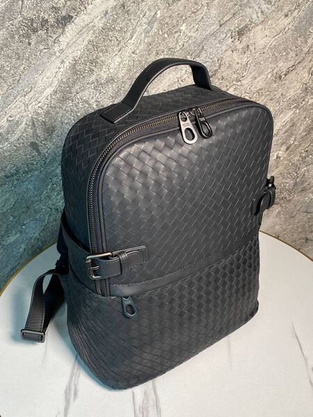 Мужской рюкзак Bottega Veneta мужской кожа черный 170723-2