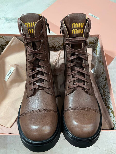 Ботинки Miu Miu женский кожа 159859-2