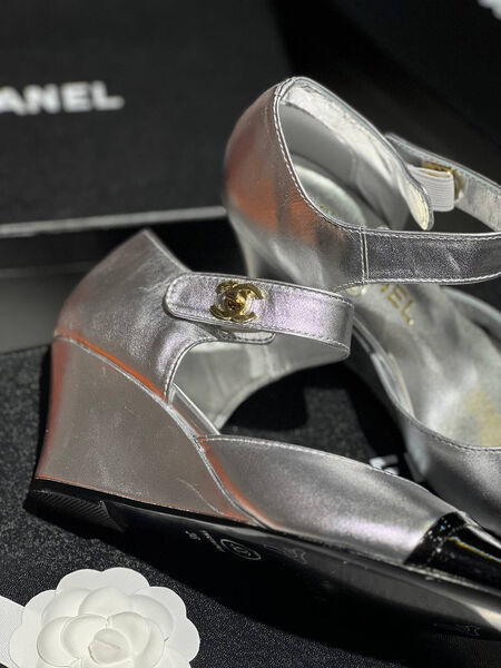 Туфли Chanel женский кожа графитовый 149135-2