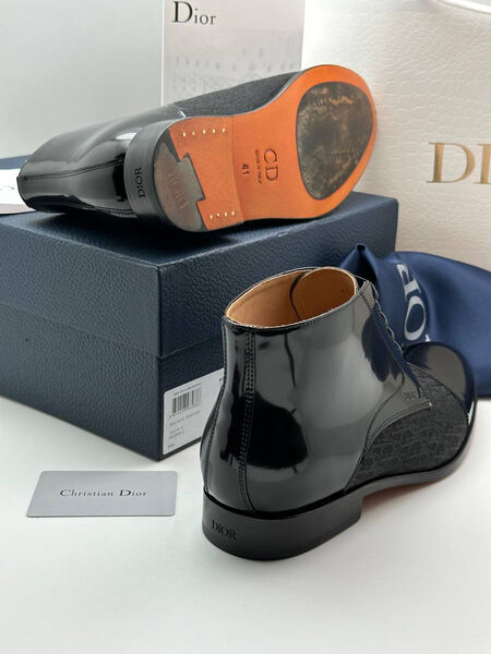 Мужские ботинки Christian Dior мужской кожа черный 170835-6