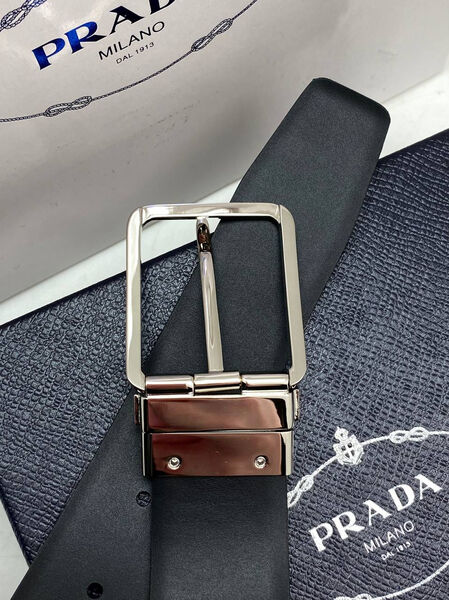 Мужской ремень Prada мужской кожа черный 176218-4
