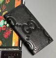 Мужской портмоне Gucci мужской кожа черный,серебристый 154024