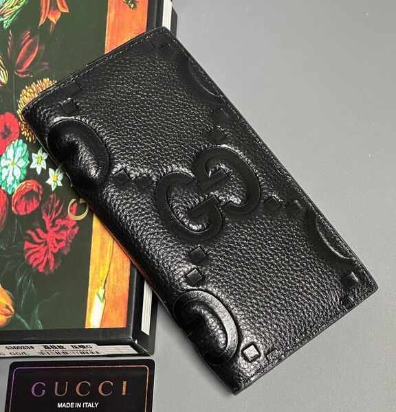 Мужской портмоне Gucci мужской кожа черный 154024