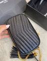 Сумка Saint Laurent женский кожа черный 97076-3
