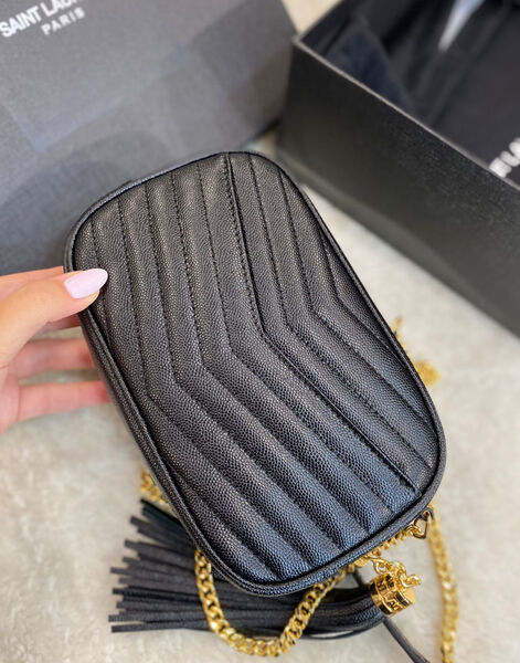 Сумка Saint Laurent женский кожа черный 97076-3