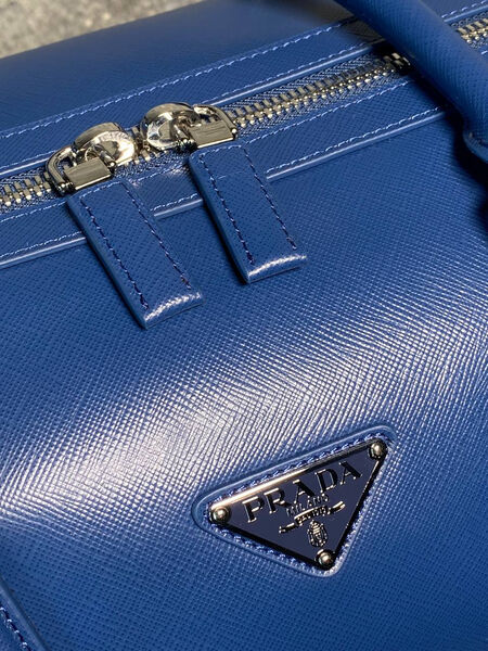 Дорожная сумка Prada мужской кожа синий 170413-10