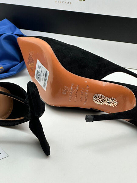 Туфли Aquazzura женский замша черный 100477-3