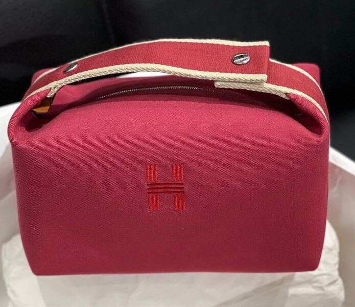 Косметичка Hermès женский текстиль бордовый 106231