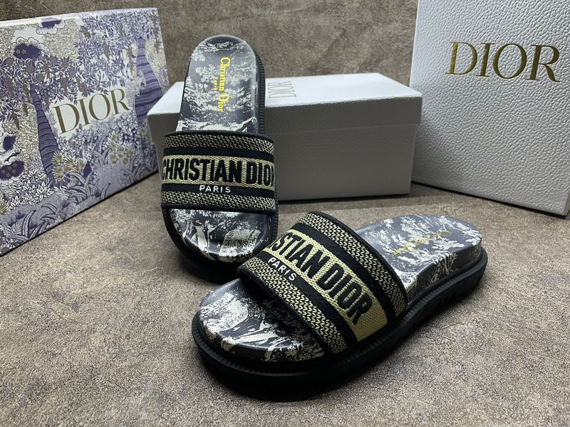 Мюли Christian Dior женский текстиль черный 54576-7